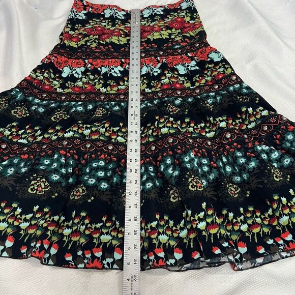 Kenzie‎ Girl Corduroy Mixed Print Midi Skirt Floral Studded - Picture 6 of 9